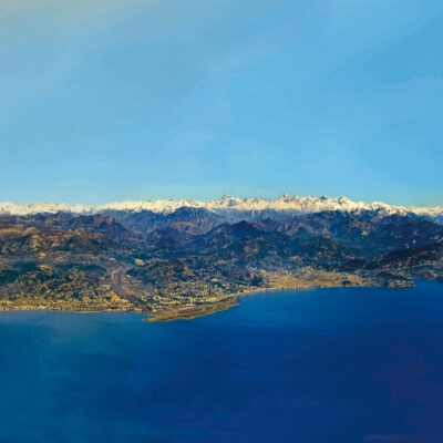 PhotoPanoraCANCA Panorama des Alpes depuis la Méditerranée