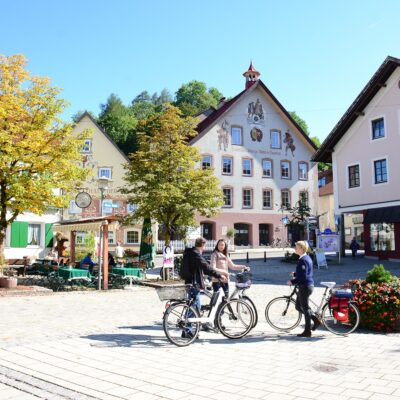 Innenstadt Sonthofen Mit dem Fahrrad durch die Sonthofer Innenstadt.